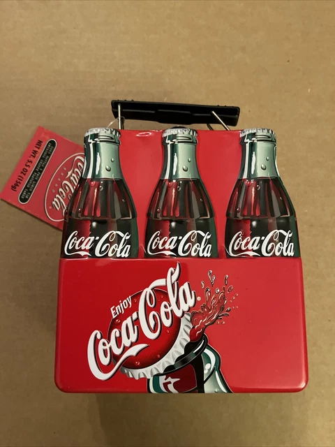 New Vtg Coca Cola Bottle 6 Pack Collectors Tin Candy Coke Drink