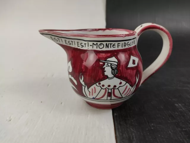 Deruta, Petit Pot à Lait en Céramique, Est Est Est Montefiascone, ARS Artigiana