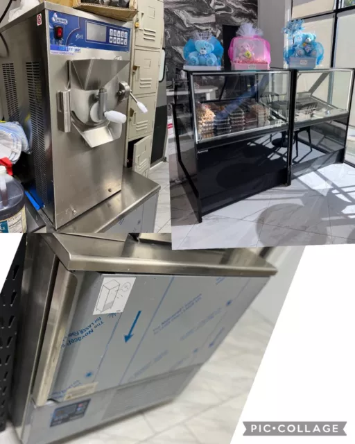 5p GeLato VaLmaR MachIne,Hiber Blast FREEZER,DispLay Fridge,Compressor ITALY SET