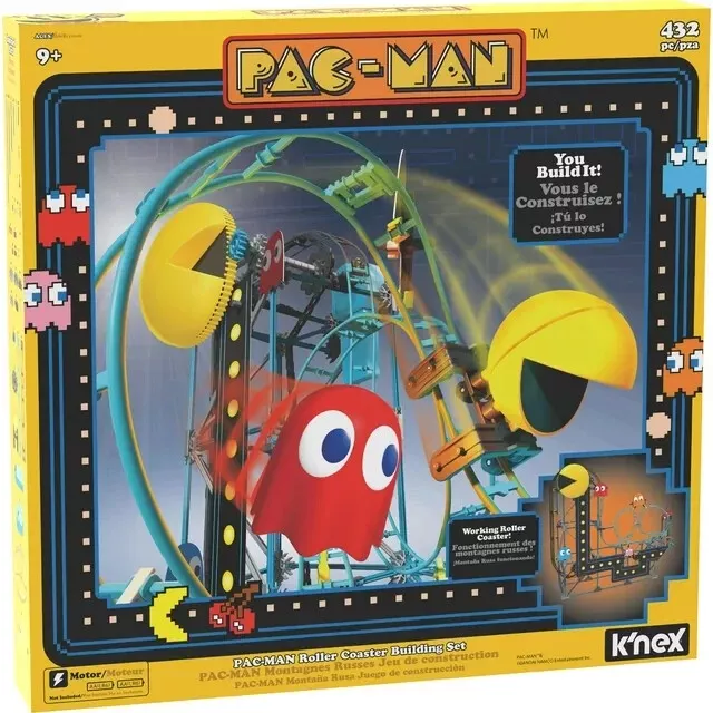 KNEX Pac-Man 🎢 Roller Coaster Building Set - 432 Parts - New & Sealed