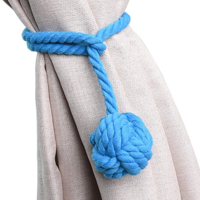 Melaluxe 2 Pack Curtain Tiebacks - Heavy Duty Curtain Rope Tieback, Handmade