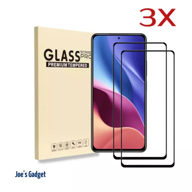 3X Schutzfolie Displayschutz Panzerfolie Echt Glasfolie Fullcover/ Premium Glas