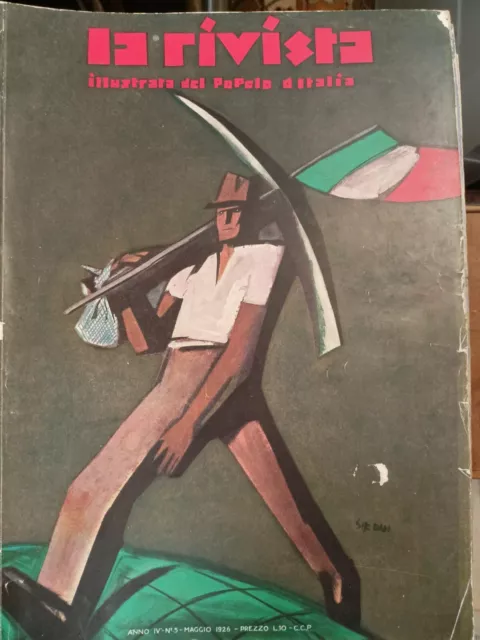 La Rivista Illustrata Del Popolo d'Italia FUTURISMO MAGGIO 1926 MARIO SIRONI