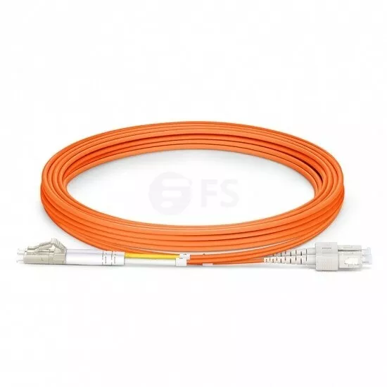 2m OM2 50/125 Fibre Optic LC-SC Duplex Patchlead LSZH Cable Patchcord