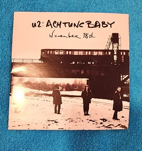 RARE U2 Achtung Baby November 18th Double Folded Promo Poster