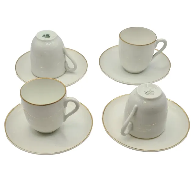 Rosenthal Selb Bavaria Cream and Gold Coffee Cups and Saucers.