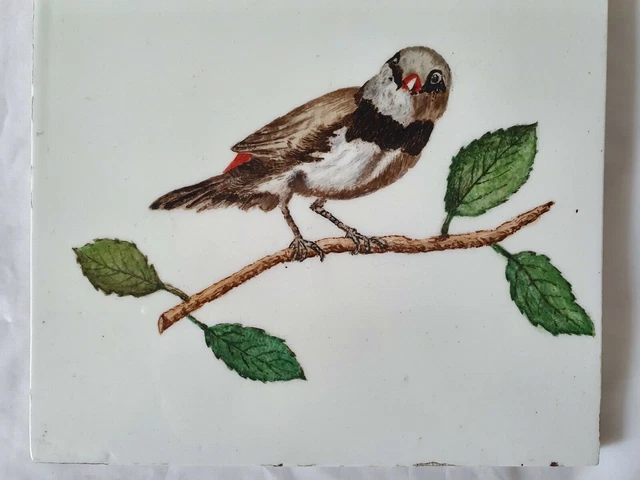 CHARMING MINTON hollins 19TH CENTURY HAND PAINTED BIRD TILE. 6 INCH 3