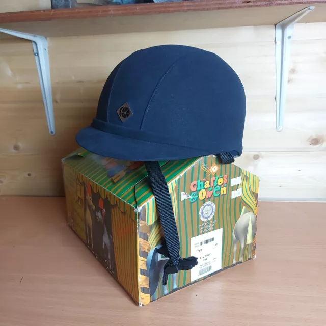 BNIB Charles Owen YR8 Riding Hat, Blue, 7 3/8 or 60cm *Free Postage*