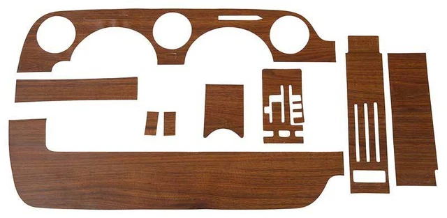 1968 Ford Mustang Deluxe Woodgrain Dash Panel Trim Kit – Direct Replacement By Gearhead Enterprises