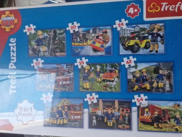 Puzzle Feuerwehrmann Sam 9 in 1