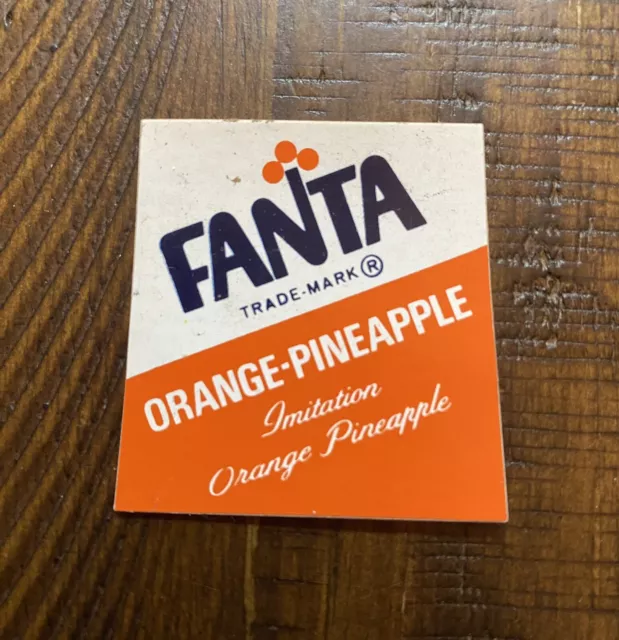 Vintage Coca Cola Fanta Orange Pineapple Fountain Machine Sticker Coke