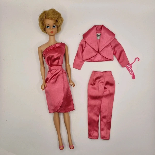 Scooter Vintage Barbie Mattel 1999 - Rose/orange/blanc Avec Casque Rose - Bon état