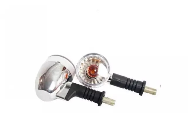 Blinker  12 Volt Universal 2  Stück   chrom mit e-nr
