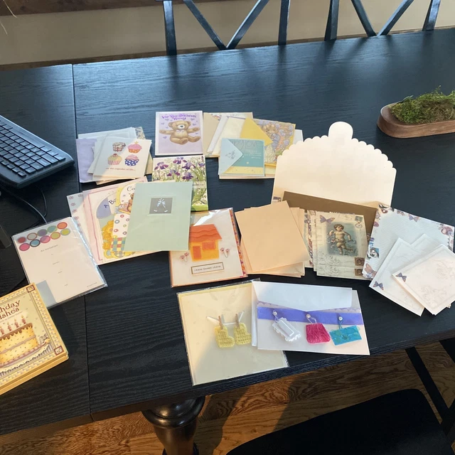 Large Misc. Lot Birthday Baby New Home Blank Note Cards Greeting Cards Etc…