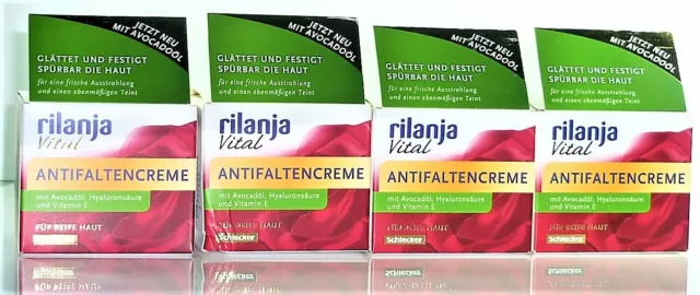 4 x Rilanja Vital Antifaltencreme - für reife Haut 50 ml = 200 ml