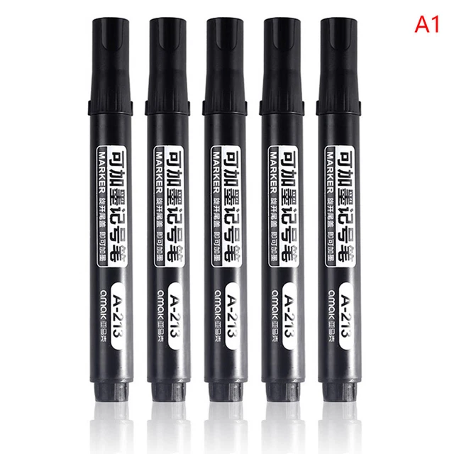 5pcs/set Waterborne Whiteboard Marker Pen Black/Blue/Red Ink Crude Nib Marker ql