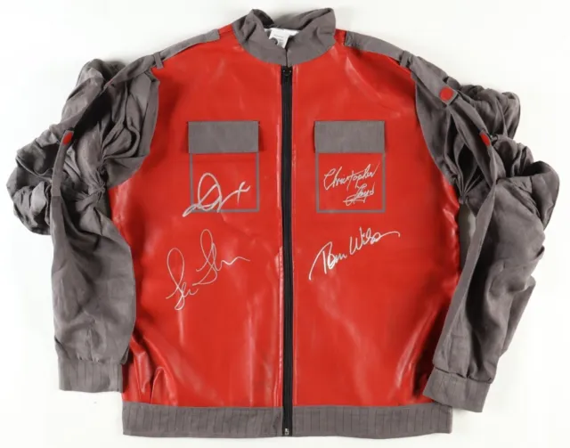 "Back To The Future" Jacket Signed By (4) with Michael J. Fox, Christopher Lloyd