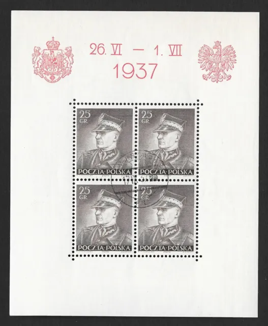 Poland stamps 1937 MI Bloc 2  CANC  VF