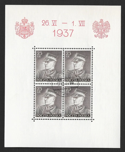 Poland stamps 1937 MI Bloc 2  CANC  VF