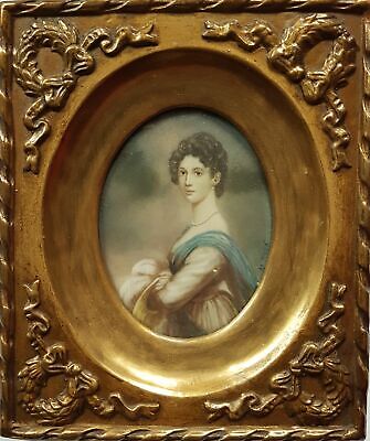 signiert Hartman 1817 einer älteren Dame Gouache B009 Miniatur Portrait 