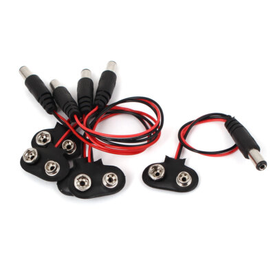 5x 9 volt batteria clip-Blocco cavo di collegamento per blocchi 9v Arduino spina 