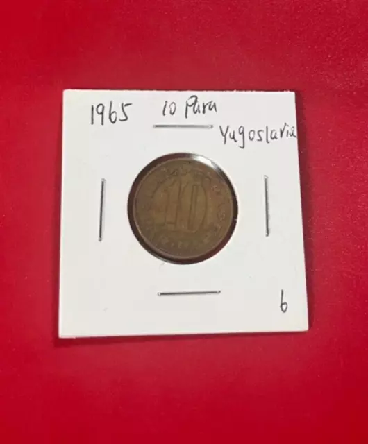 1965 Yugoslavia 10 Para Coin - Nice World Coin !!!
