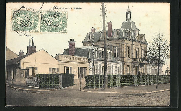 CPA Persan, La mairie 1907