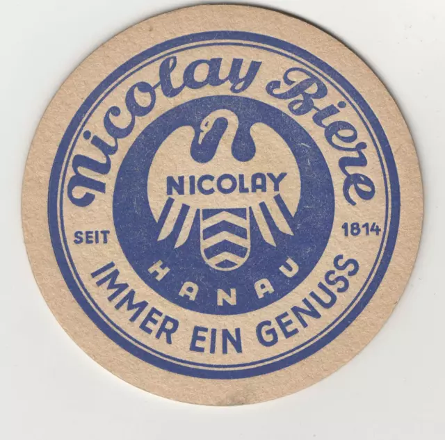 sous bock ancien Brauerie Nlcolay 1974 - bierdeckel/beermat/bierviltje/coaster