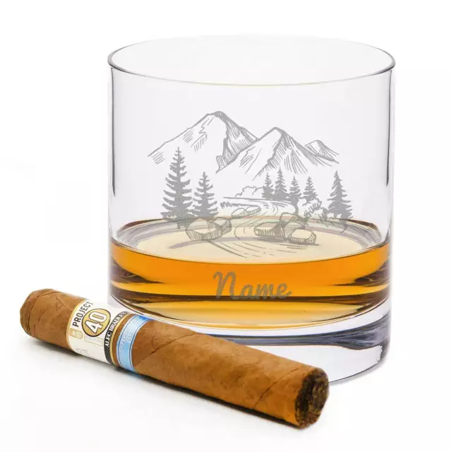 Leonardo Whiskyglas mit Gravur "Mountain"