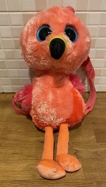 TY Silk Gilda Pink Flamingo Bag Bear Beanie Boo Backpack Plush 15”