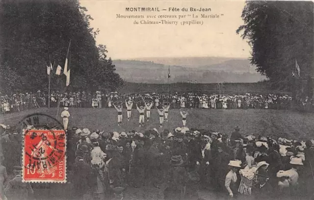 CPA 51 MONTMIRAIL FETE DU Bx JEAN MOUVEMENTS AVEC CERCEAUX PAR LA MARTIALE DE CH