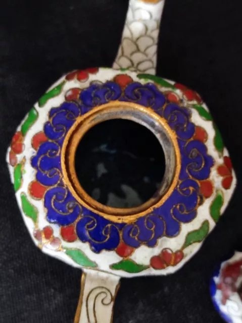 Mini théiere en cloisonné, Chine fin Qing, début république 2