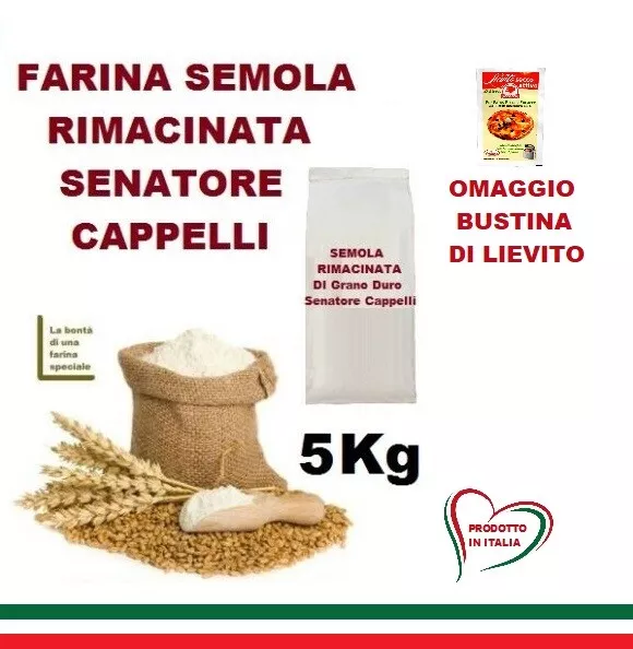 Farina Semola Rimacinata Grano Duro Senatore Cappelli Povero Glutine Ricco Fibre