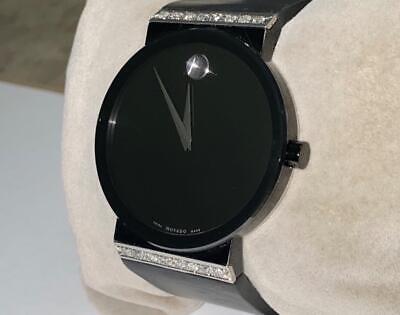 Movado Zaffiro da Uomo sinergia Quadrante Nero Diamond Watch
