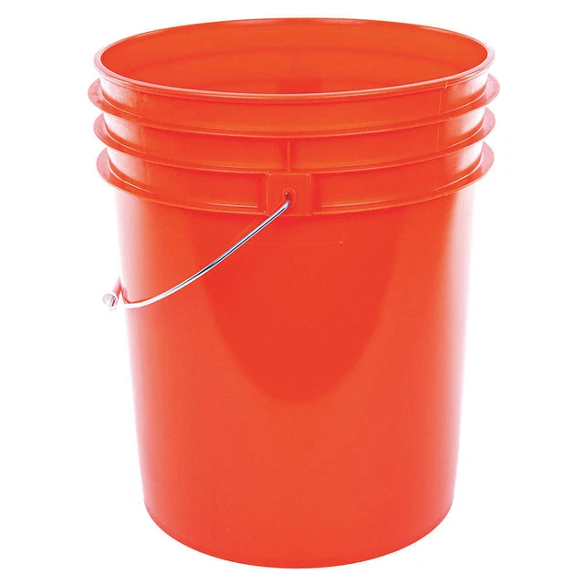 BASCO ROP2150OR-M Plastic Pail,PE,Orange,Open Head