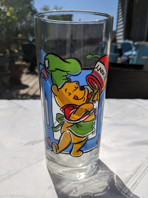 Tall (6 1/4") Disney Pooh Bear "What's Cooking Pooh" Drinking Glass