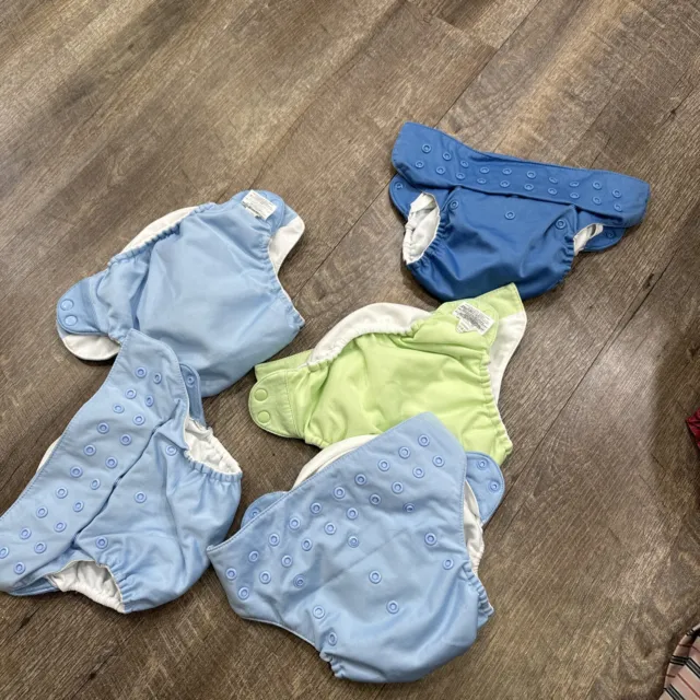Bum Genius diaper covers lot of 5 Blue/Green
