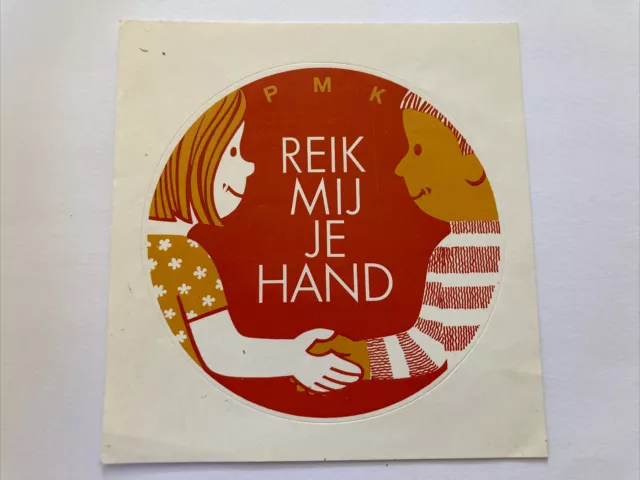 autocollant Sticker Vintage Publicitaire PMK Reik Mij Je Hand