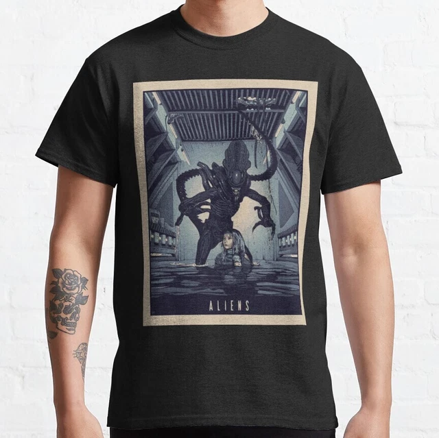 ALIENS: THE MOVIE Fanart - Sci-Fi Horror Design Classic T-Shirt £6.54 ...