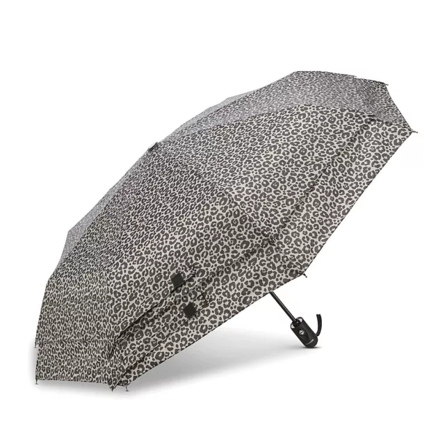 Samsonite - Windguard Auto Open/Close Umbrella - Gray/Black Cheetah