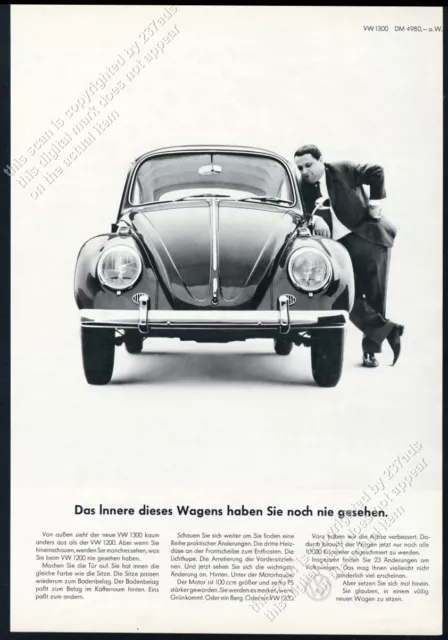 1967 Volkswagen Beetle, VW Bug, Original German Ad, Refrigerator Magnet, 42  MIL