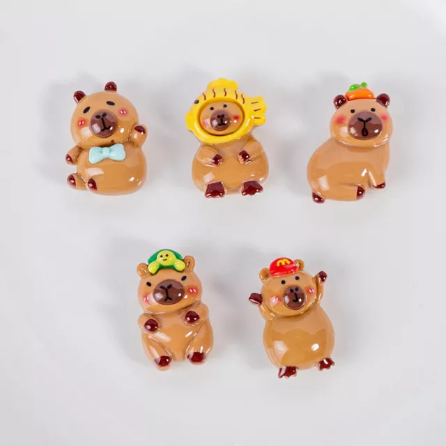 Plastic Capybara Models Epoxy Material Resin 3D Mini Capybara DIY Trinkets SN❤