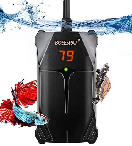 BOEESPAT Small Aquarium Heater 50W Fish Tank Heater for 5/10 Gallon Betta Fish w