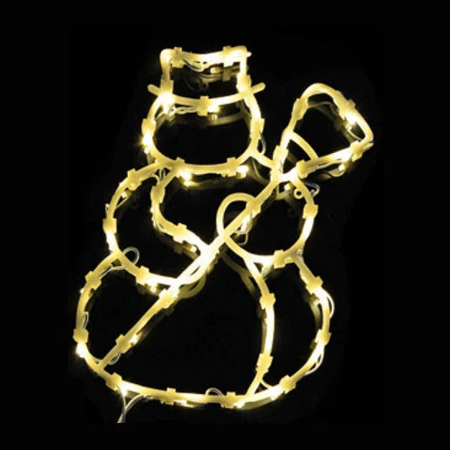 LED Fenster-Silhouette Schneemann 35 Lichter Timer Fensterbild Weihnachten