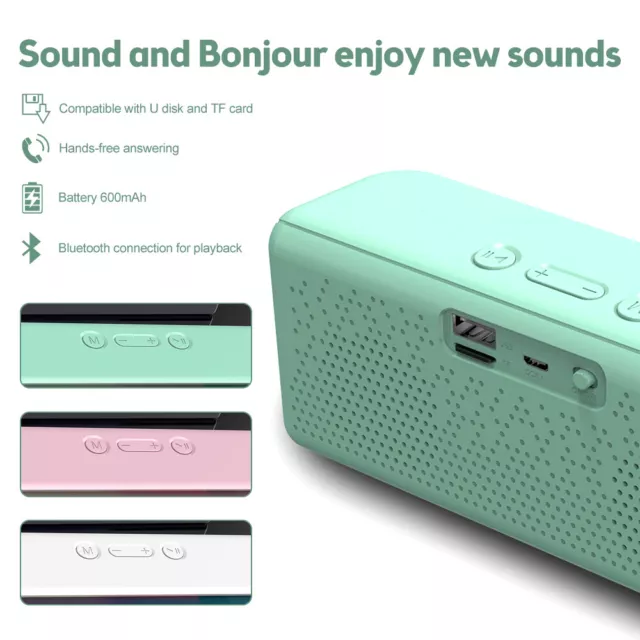 Wireless Bluetooth Speaker High Bass Portable Indoor Outdoor Stereo Loudspeaker