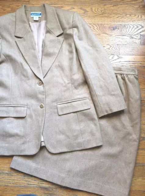 Vintage Pendleton 1950’s Suit Blazer Skirt Suit Wool Set Womens 10 VTG * Flaws*