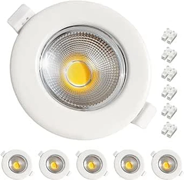 6 Faretti LED Da Incasso 10W Dimmerabili - Luce Calda 3000K, Foro 65-85mm, 850LM - Foto 14