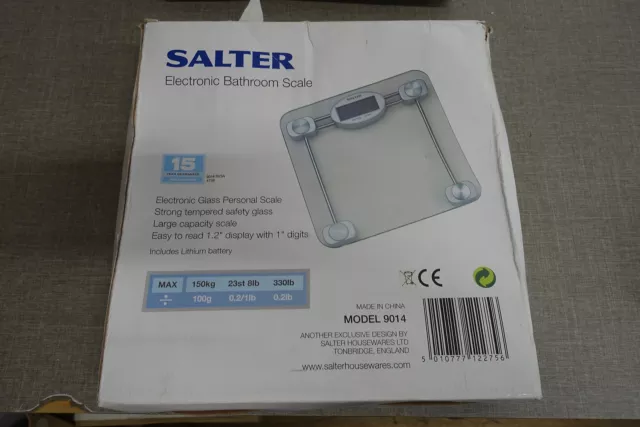 Bathroom Scales Salter 9014 Electronic Digital Glass Large Capacity Max 150KG