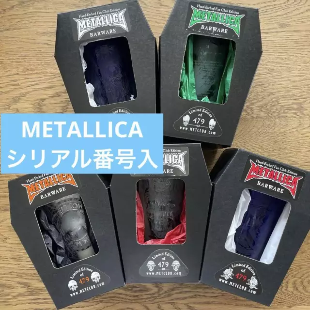 METALLICA Super Rare Limited Glass 5 Pieces Serial Number Card Included