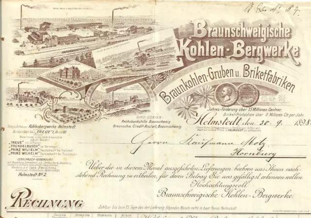 € 5 Lot 10 x Braunschweigische Kohlen Bergwerke Helmstedt Aktie 1922 Veba E.on